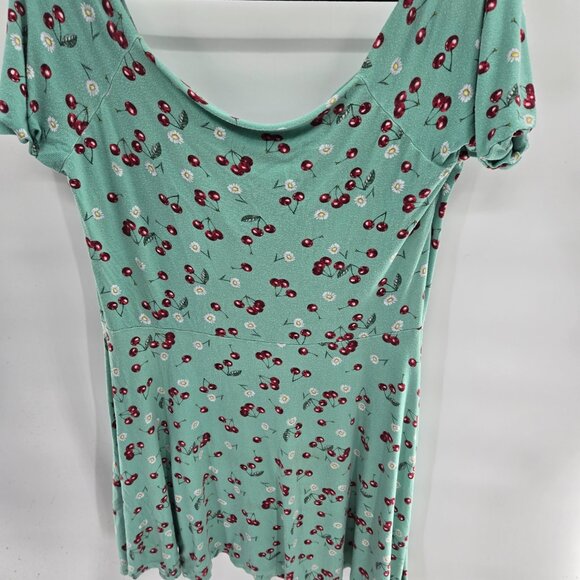 Liquorbrand Daisy Cherry Green Mini Dress Size XL - Picture 6 of 10